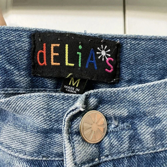 Delia’s x Dollskill Checkered Stripe Boyfriend  Jeans Medium - Picture 3 of 6